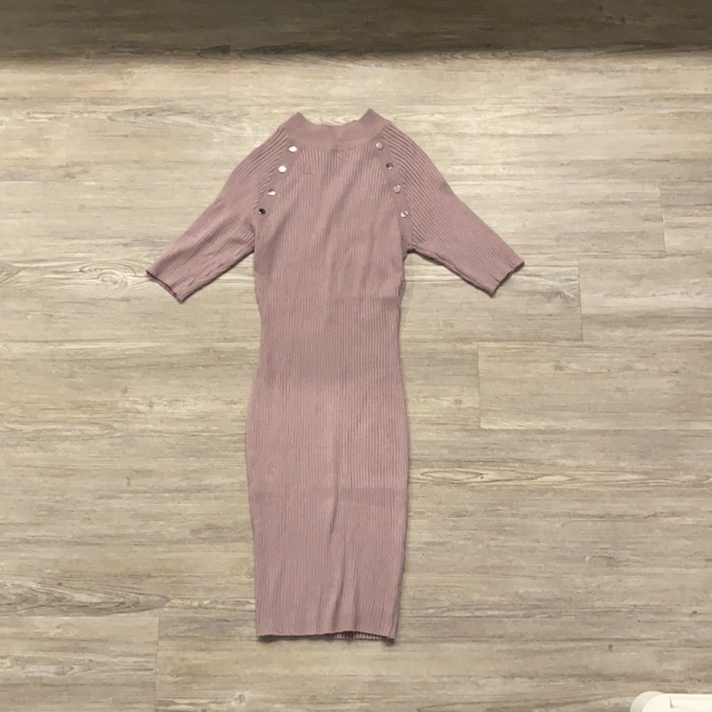 Lavender Ribbed Dress - Picture 7 of 7